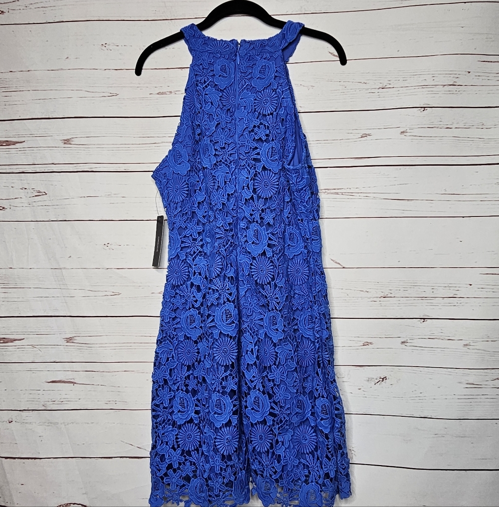 Lulus Love Poem Blue Lace Sheath Dress - Picture 2 of 7